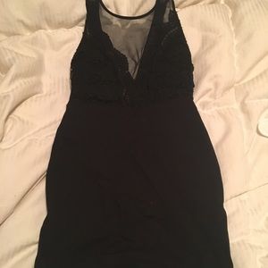 Black bodycon dress
